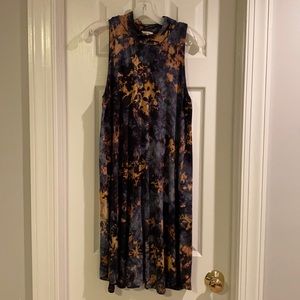 Casual mock neck flowy dress.